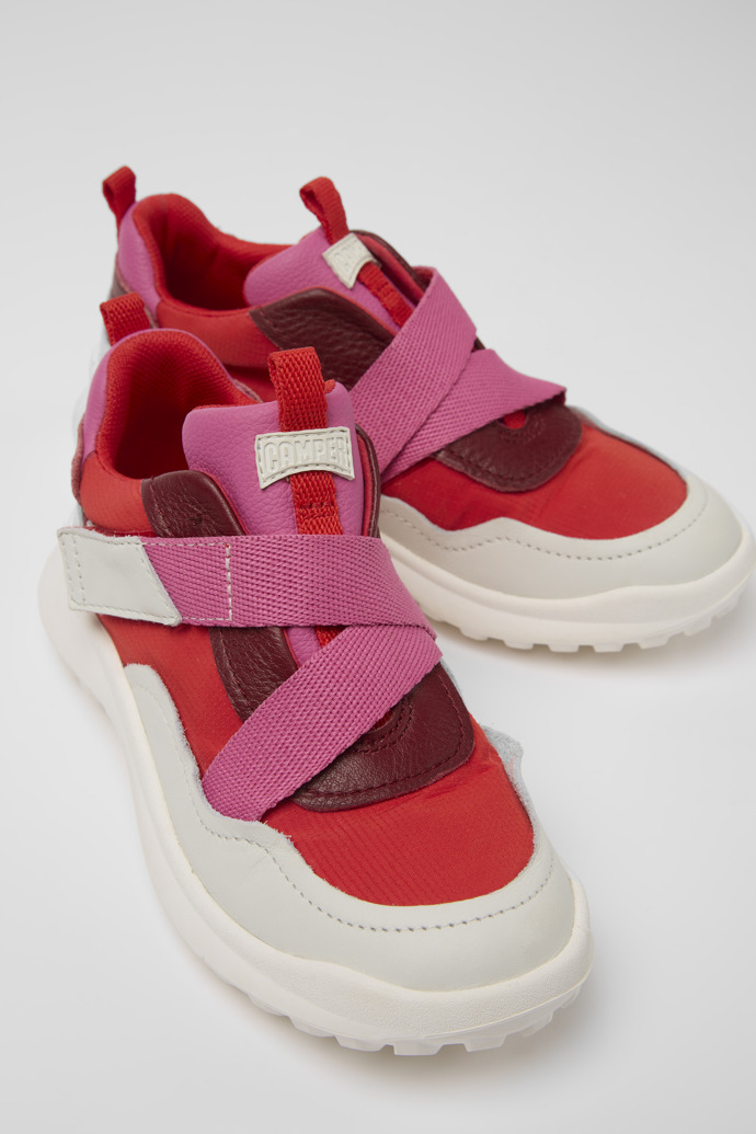 Close-up view of CRCLR Multicolored leather and textile sneakers