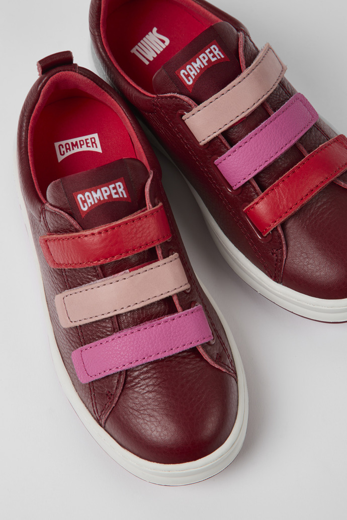 Close-up view of Twins Multicolored leather sneakers