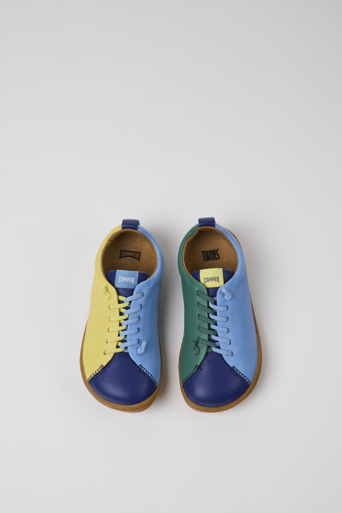 Twins Chaussures à lacets en cuir multicolore