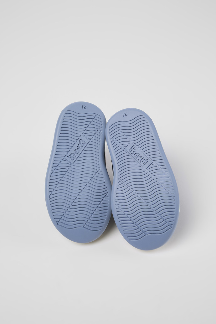 The soles of Runner Blue Leather Sneaker