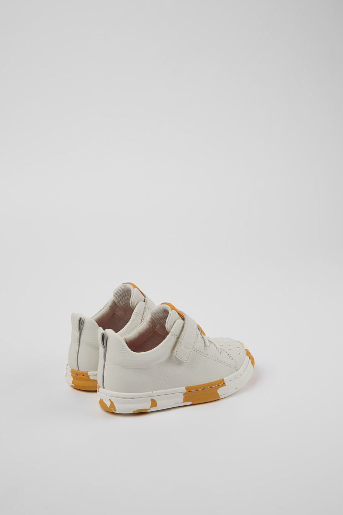 Back view of Runner White Leather Sneaker