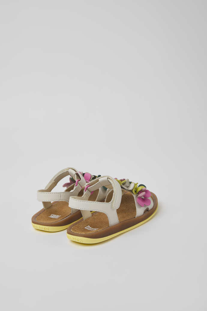 Back view of Twins Multicolored leather sandals for kids