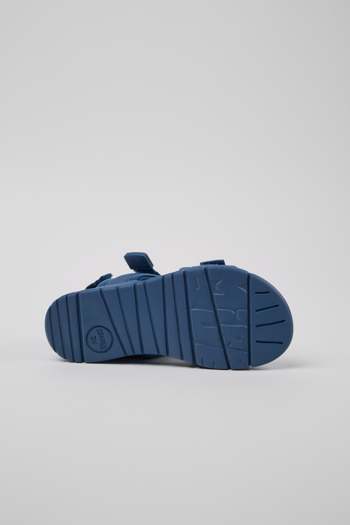 The soles of Oruga Blue Textile Sandals for Kids.