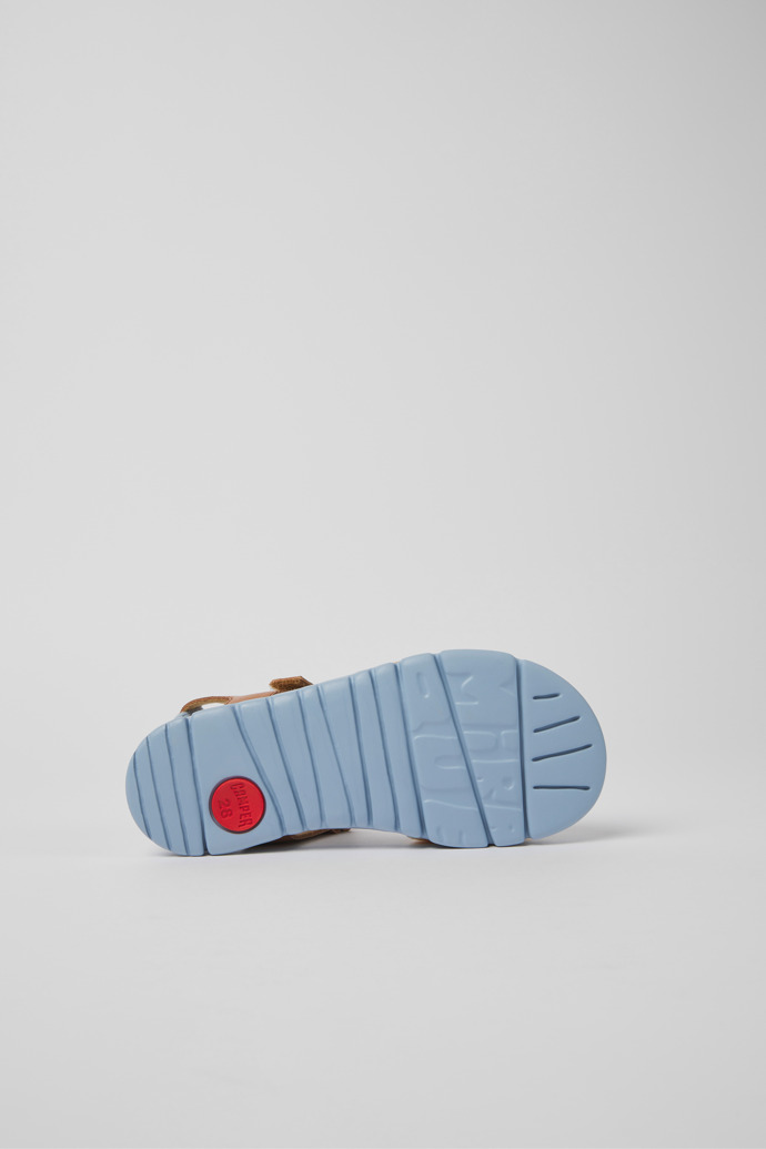 The soles of Oruga Multicolored textile and leather sandals for kids