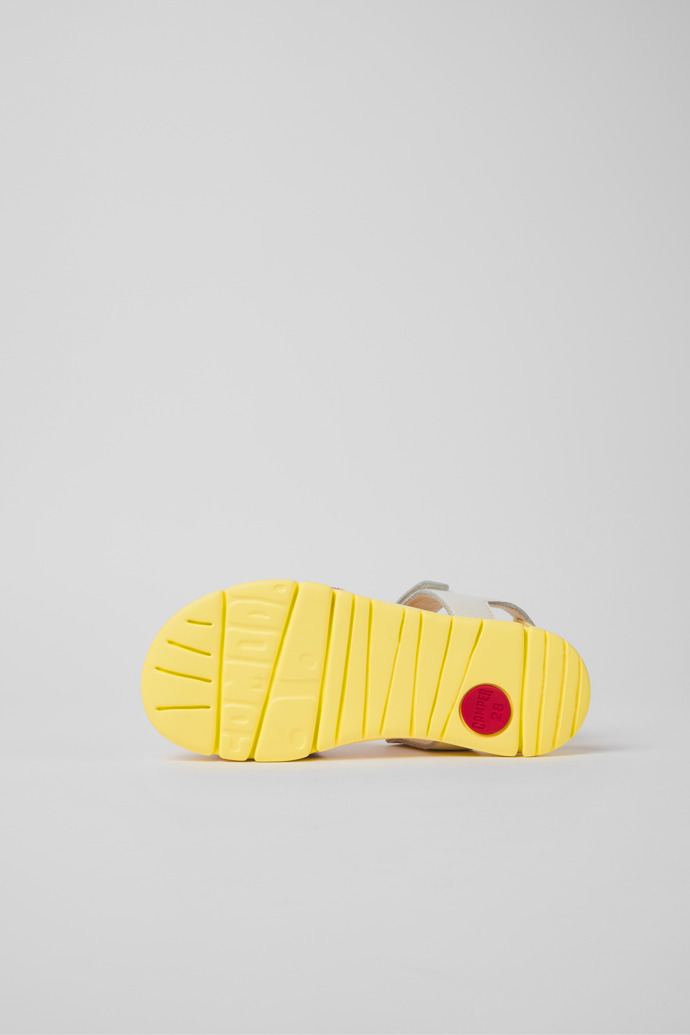 The soles of Oruga Multicolored textile and leather sandals for kids