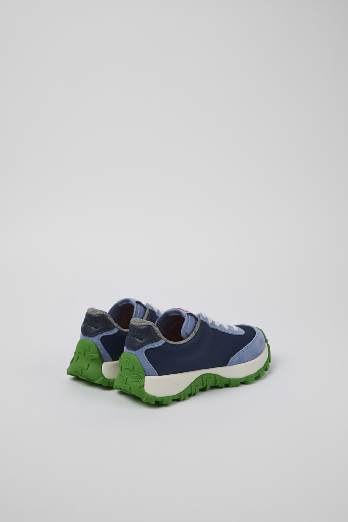 Drift Trail Blauer Sneaker aus Textil/Nubukleder