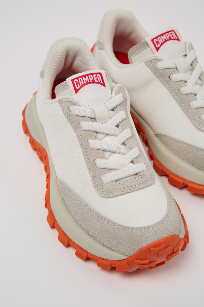 Drift Trail Witte textiel/nubuck sneaker voor kinderen