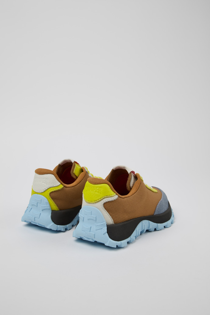 Back view of Twins Multicolor leather and textile Sneaker for kids