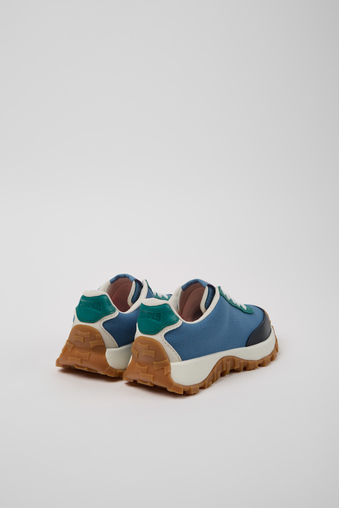 Back view of Drift Trail Multicolor Recycled PET and Leather Sneakers for Kids.