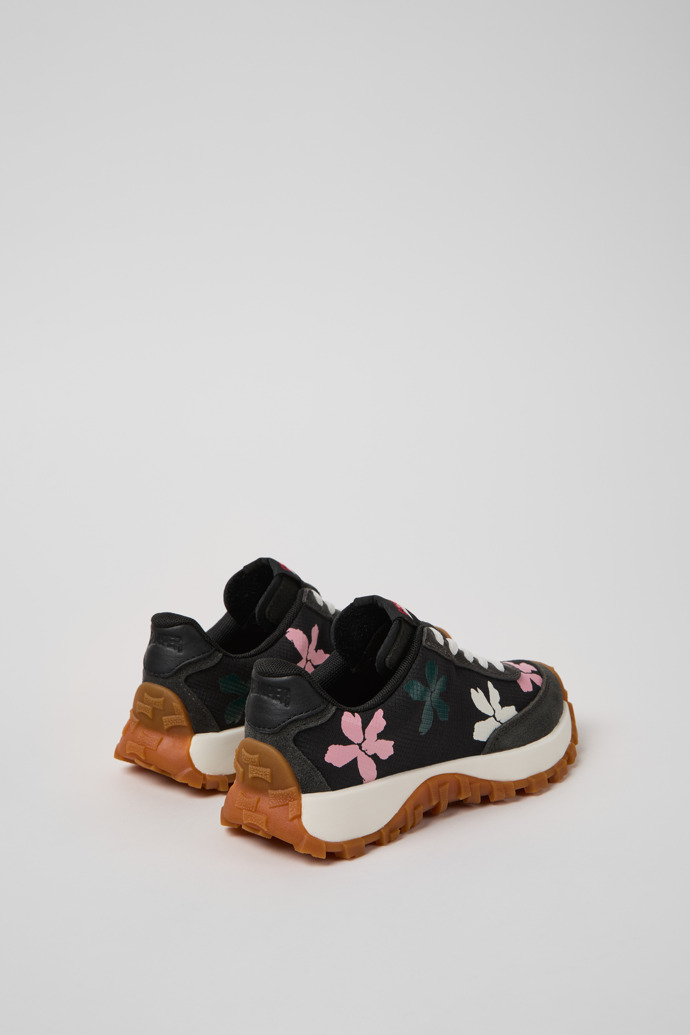 Back view of Drift Trail Multicolor Textile and Nubuck Sneakers for Kids.