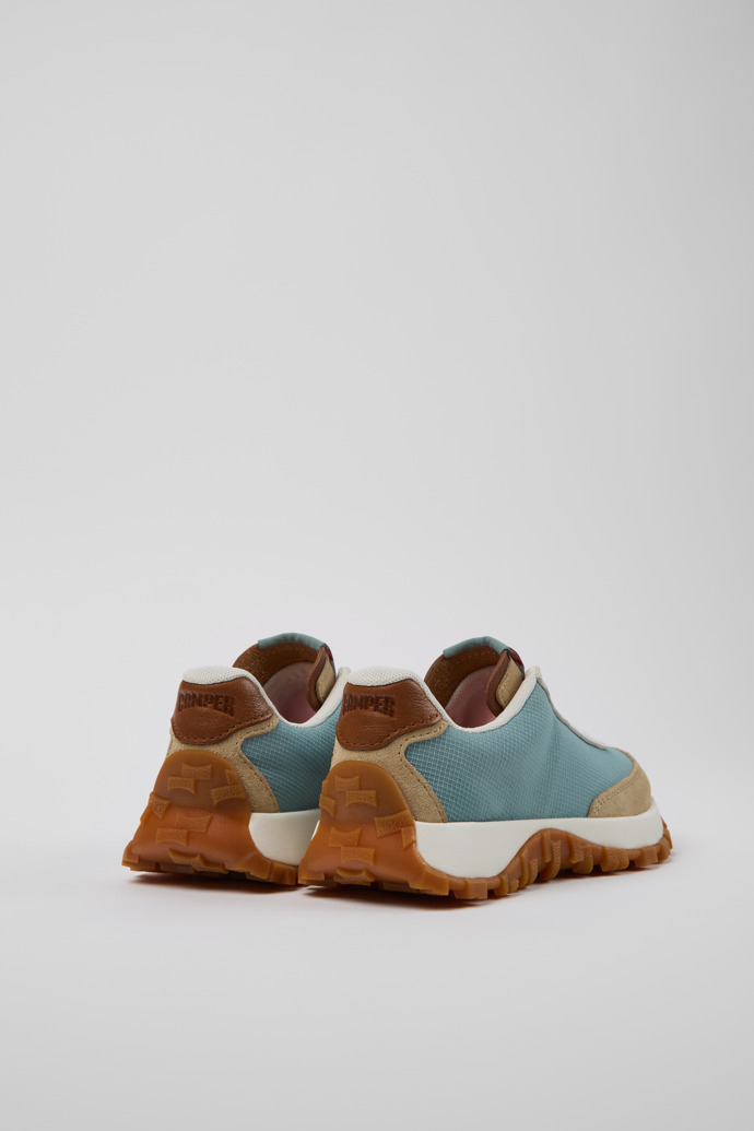 Back view of Drift Trail Multicolor Recycled PET and Nubuck Sneakers for Kids.