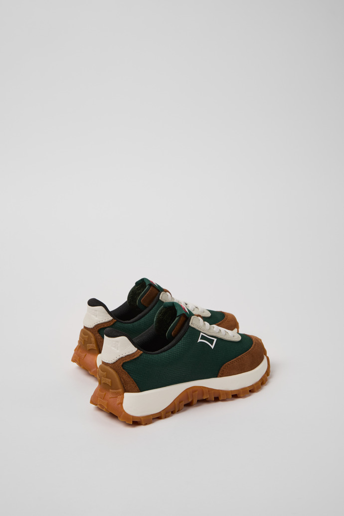 Back view of Drift Trail Multicolor Textile and Nubuck Sneakers for Kids.