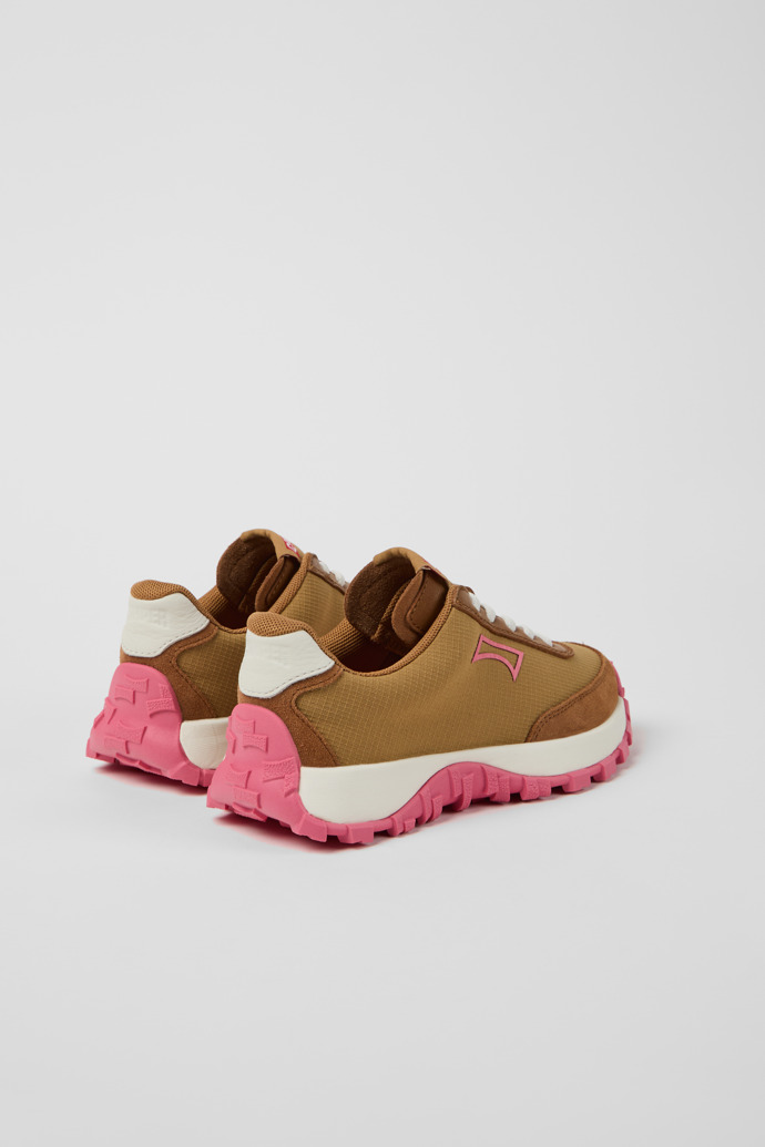 Drift Trail Sneakers de tejido y nobuk marrones para niños.