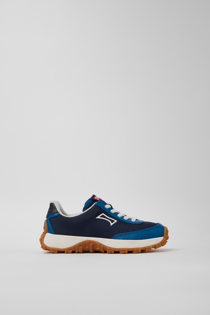Drift Trail Blaue Sneaker aus Textil und Leder für Kinder.
