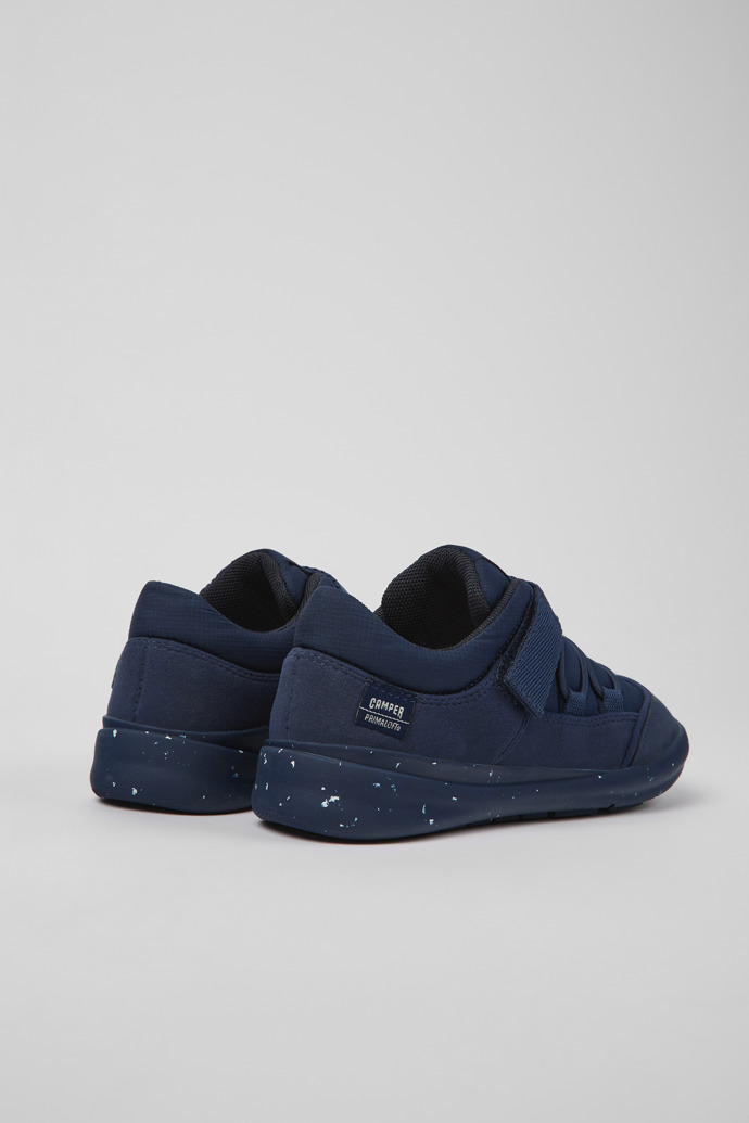Back view of Ergo Dark blue textile shoes for kids