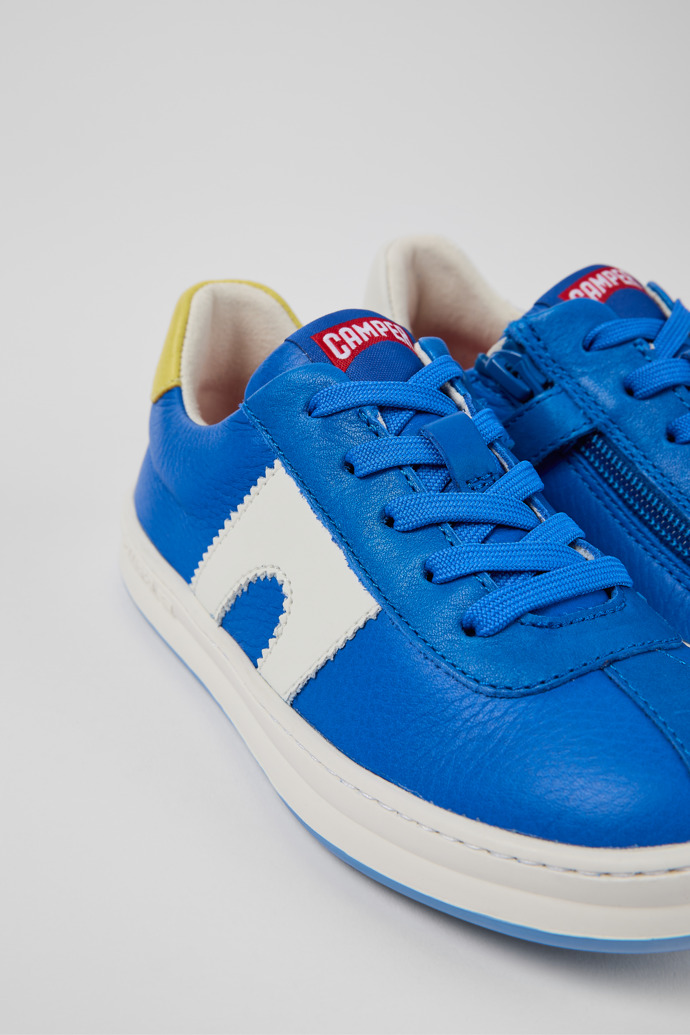 Close-up view of Twins Blue Leather Sneaker