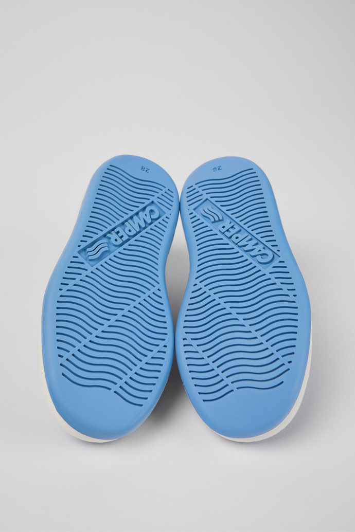 The soles of Twins Blue Leather Sneaker