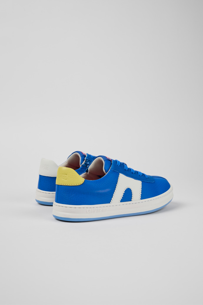 Back view of Twins Blue Leather Sneaker