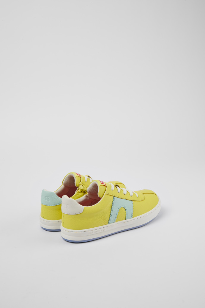 Back view of Twins Yellow Leather Sneaker