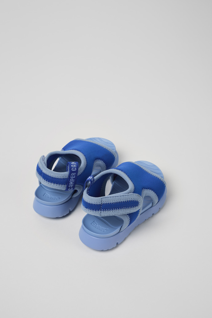 Back view of Oruga Blue Textile Sandal