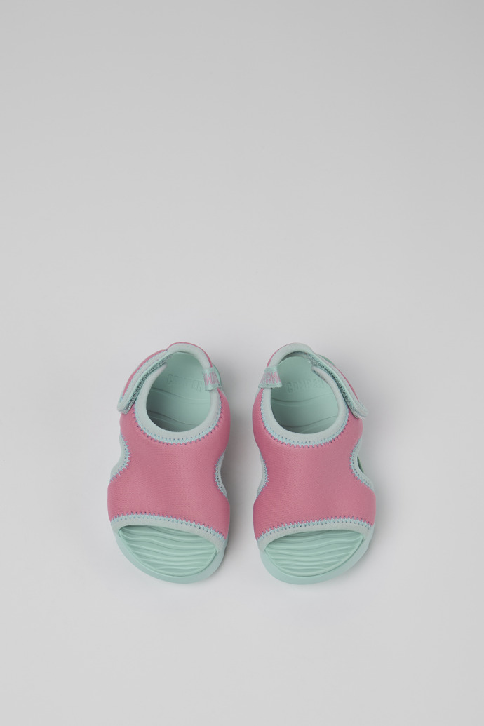 Overhead view of Oruga Pink Textile Sandal