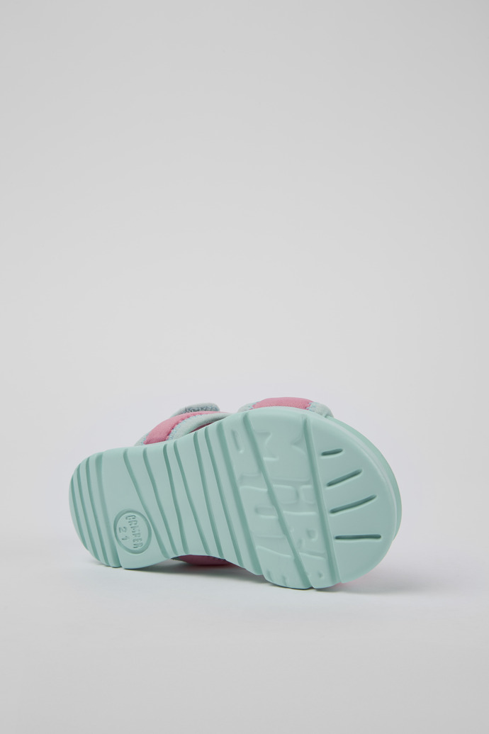 The soles of Oruga Pink Textile Sandal