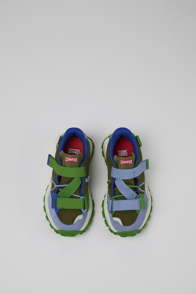 Overhead view of Twins Multicolored Textile/Leather Sneaker