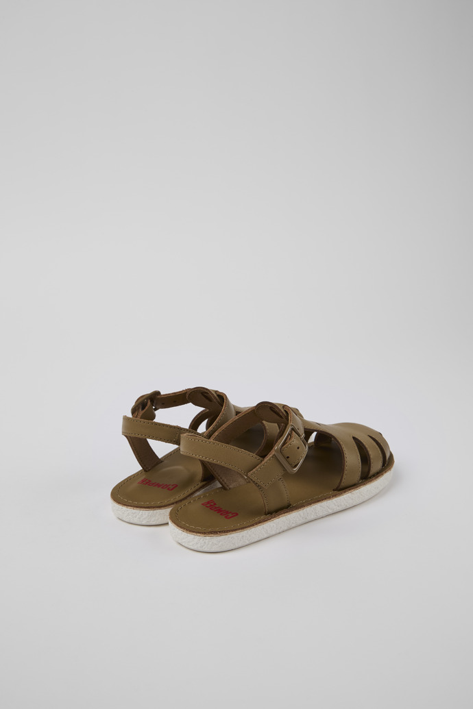 Back view of Miko Brown Leather Sandal