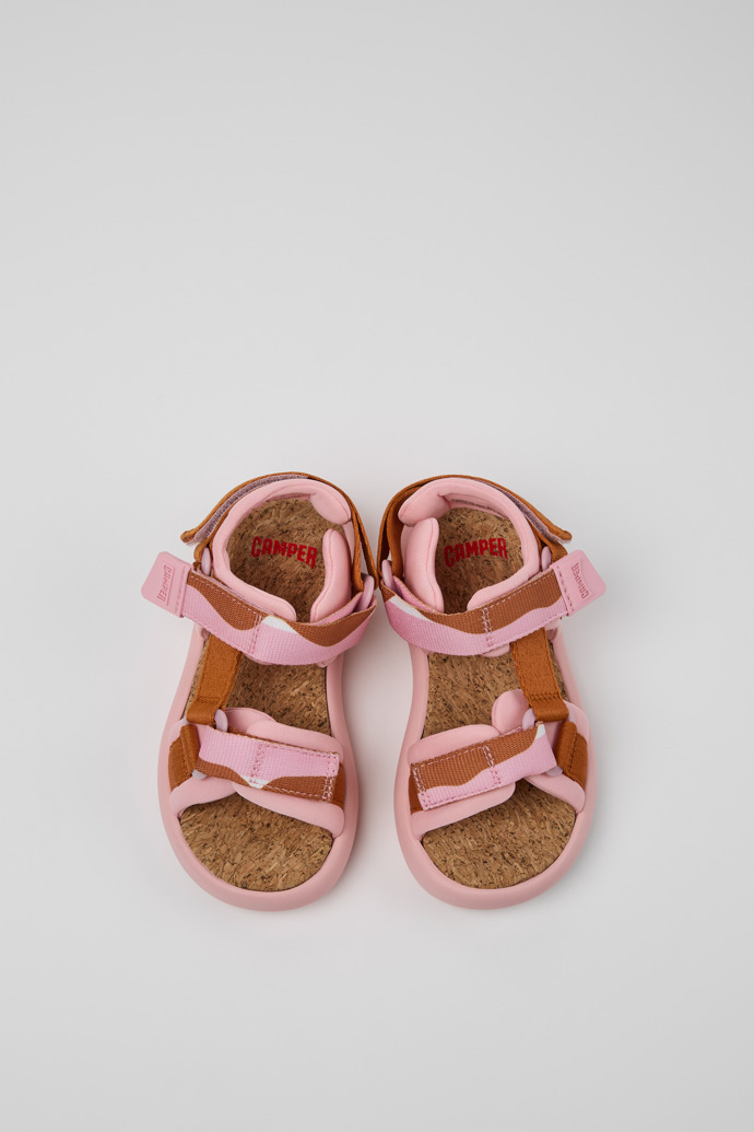 Overhead view of Pelotas Flota Multicolor Recycled PET Sandal for Kids.