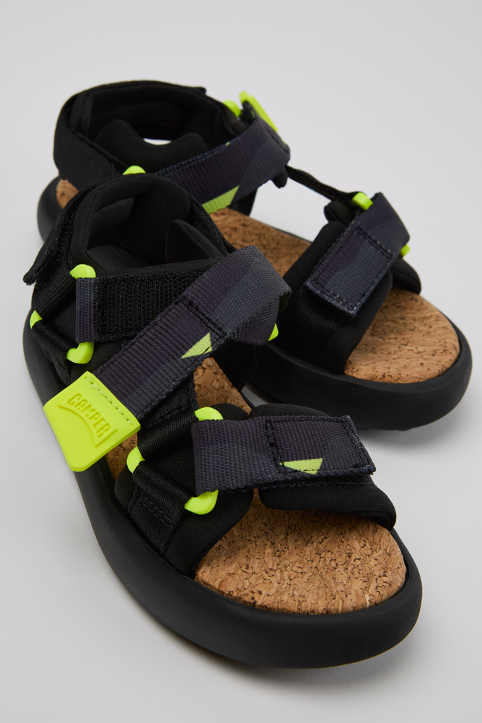 Close-up view of Pelotas Flota Multicolor Recycled PET Sandals for Kids.