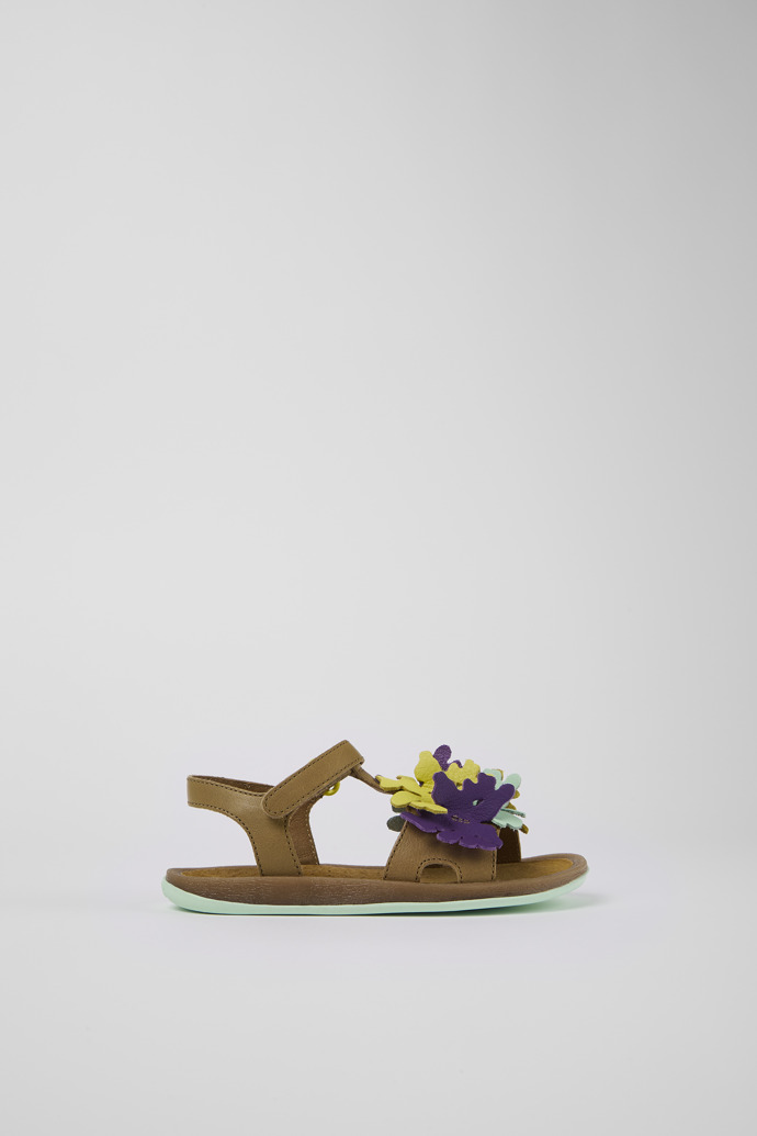Side view of Twins Multicolored Leather Sandal