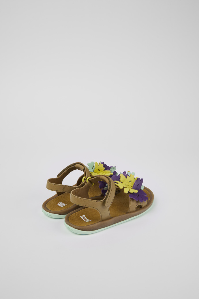 Back view of Twins Multicolored Leather Sandal