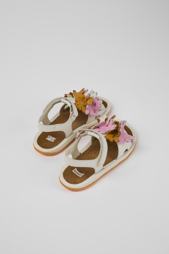 Camper Kids Twins floral open toe sandals - White