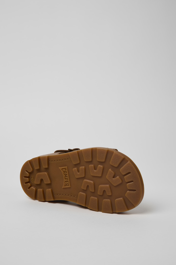 The soles of Brutus Sandal Brown Leather Sandal