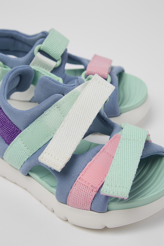 Close-up view of Twins Multicolored Textile Sandal