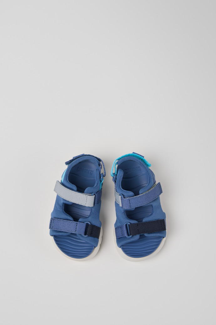 Overhead view of Twins Multicolor Textile Sandals for Kids.