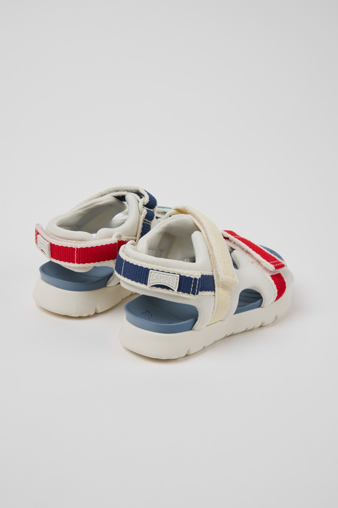 Back view of Twins Multicolor Textile Sandals for kids.