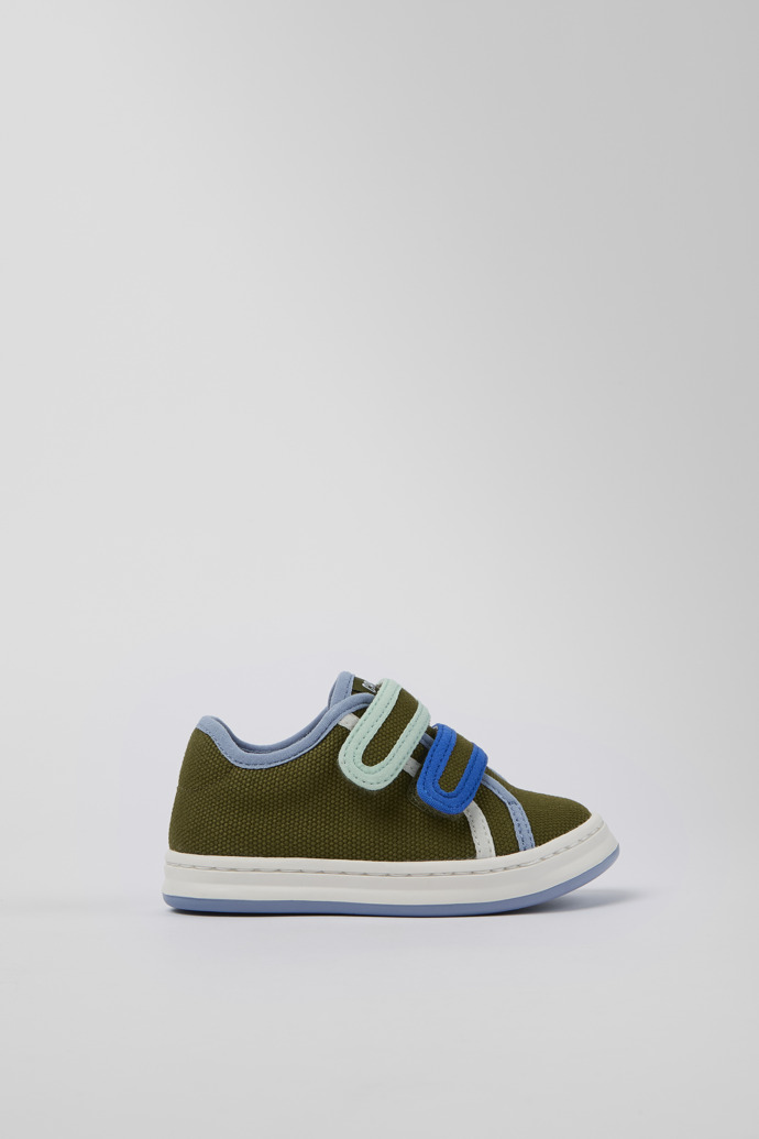 Side view of Twins Green Textile Sneaker