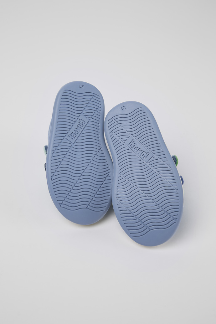 The soles of Twins Blue Textile Sneaker
