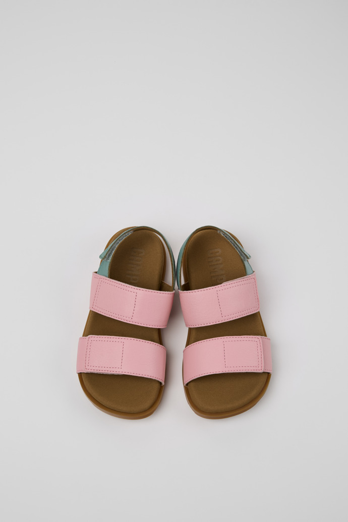 Overhead view of Brutus Sandal Multicolor Leather Sandal for Kids.