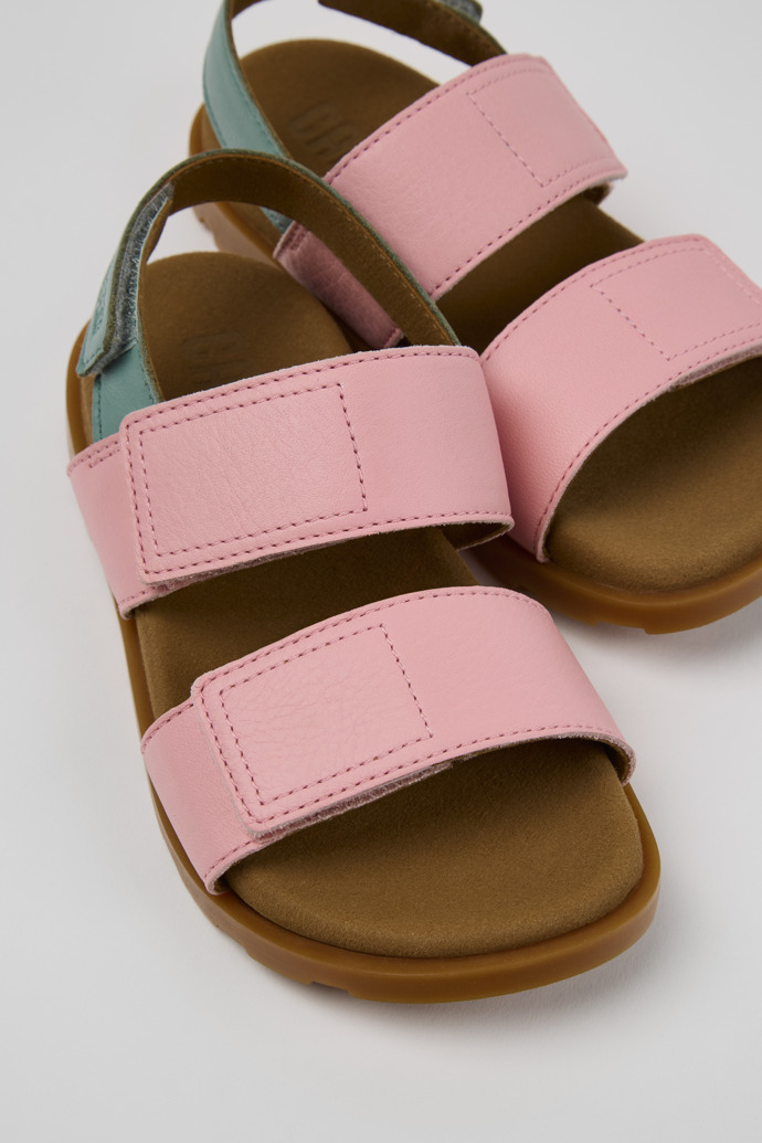 Close-up view of Brutus Sandal Multicolor Leather Sandal for Kids.