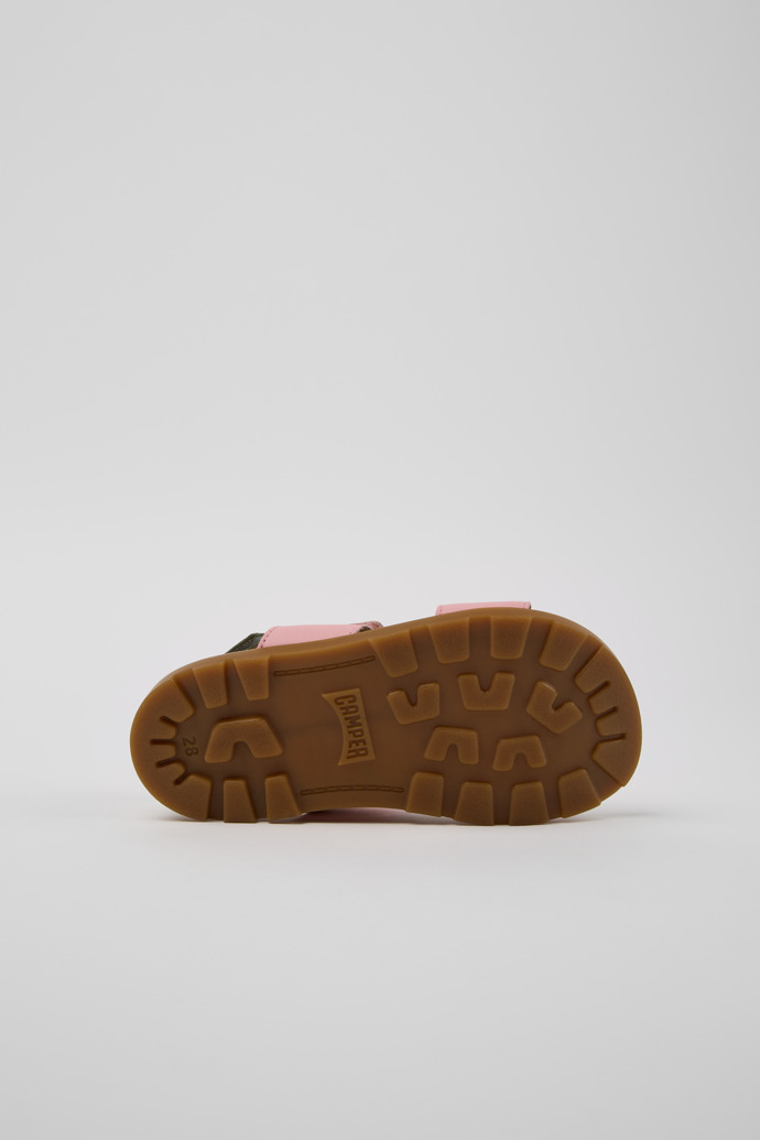 The soles of Brutus Sandal Multicolor Leather Sandal for Kids.