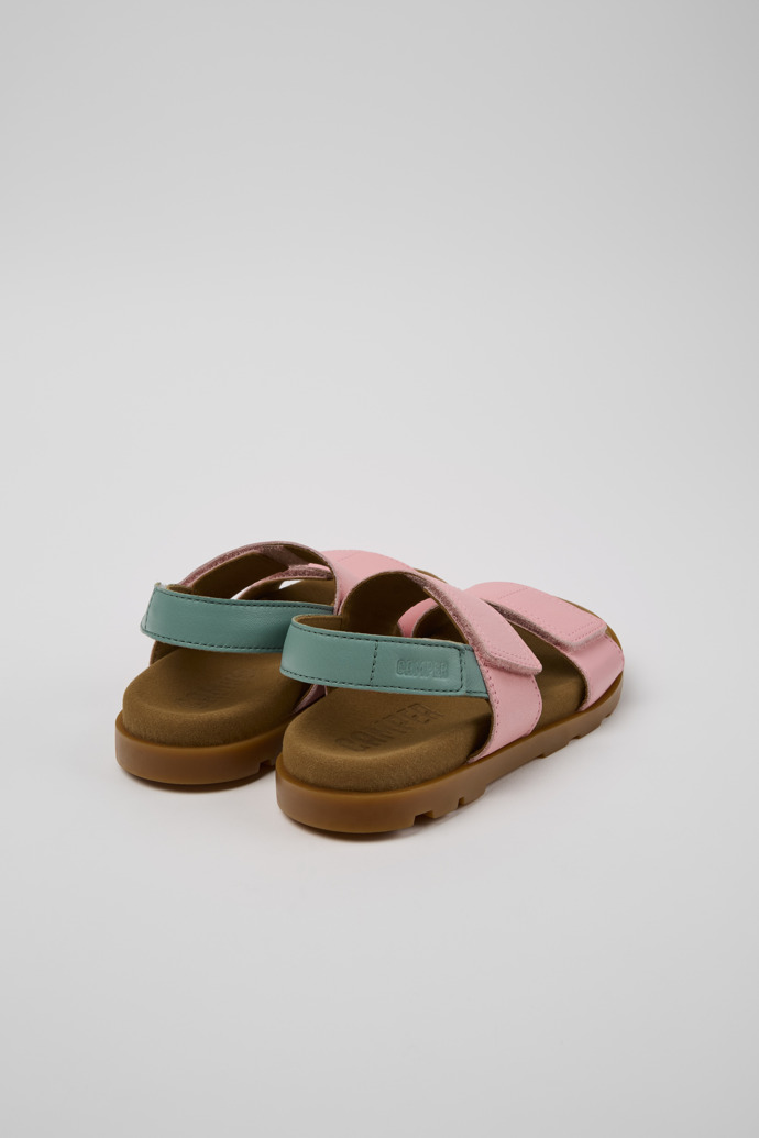 Back view of Brutus Sandal Multicolor Leather Sandal for Kids.