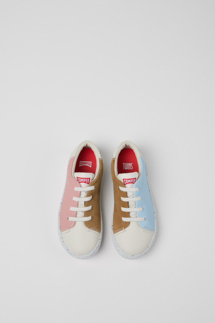 Twins Baskets multicolores en cuir et nubuck pour enfant