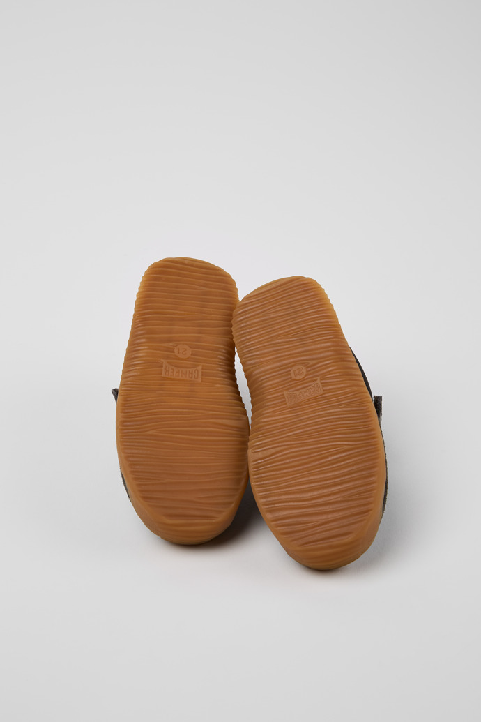 The soles of Dadda Black textile and nubuck sneakers for kids