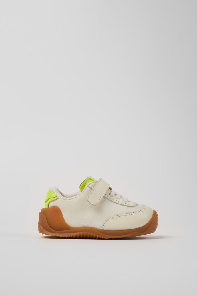 Side view of Dadda Multicolor Textile and Leather Sneakers for Kids.