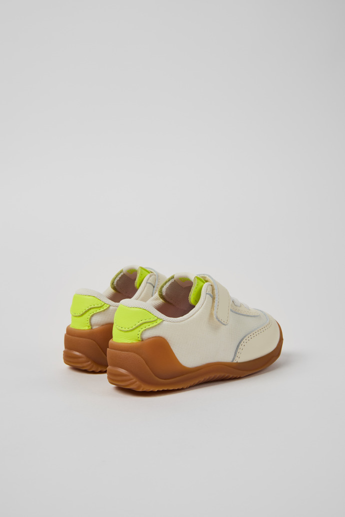 Back view of Dadda Multicolor Textile and Leather Sneakers for Kids.