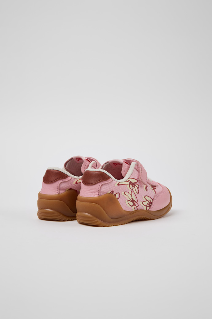 Back view of Dadda Multicolor Textile and Leather Sneakers for Kids.