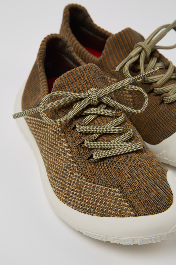 Close-up view of Peu Multicolor Knit Sneakers for Kids.