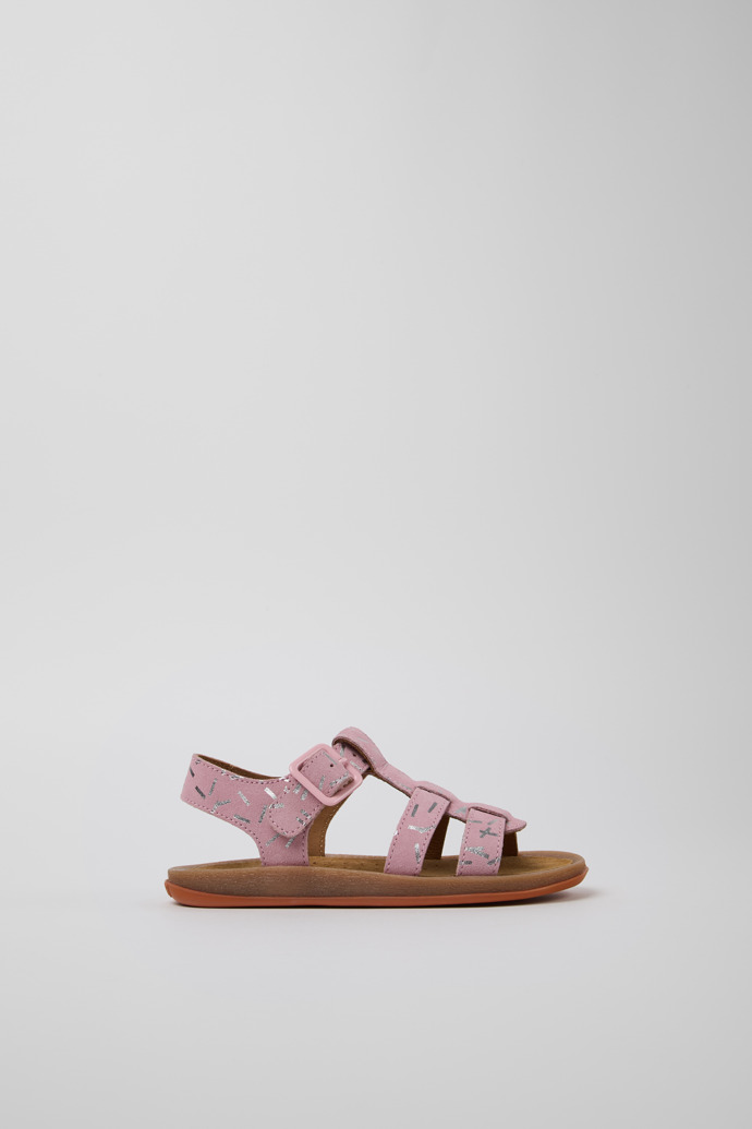 Side view of Bicho Multicolor Nubuck Sandal for Kids.